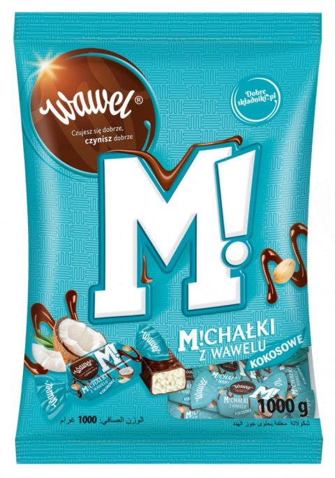 Cukierki czekoladowe WAWEL, Michałki Zamkowe, kokosowe, 1kg