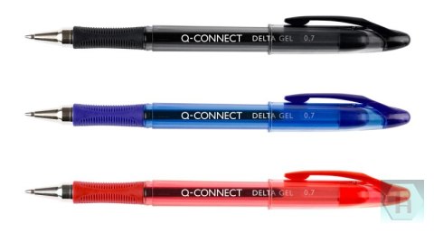 Długopis żelowy szybkoschnący Q-CONNECT, 0,7mm, czerwony