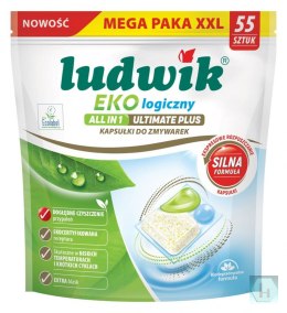 Ekologiczne kapsułki do zmywarek All in 1 Ultimate Plus LUDWIK, 55 szt.