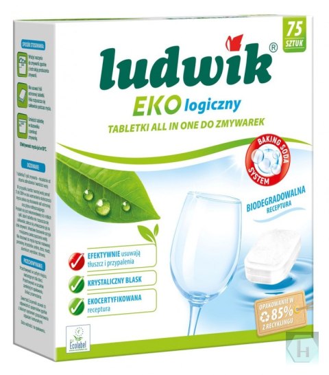 Ekologiczne tabletki do zmywarek All in 1 LUDWIK, 75 szt.