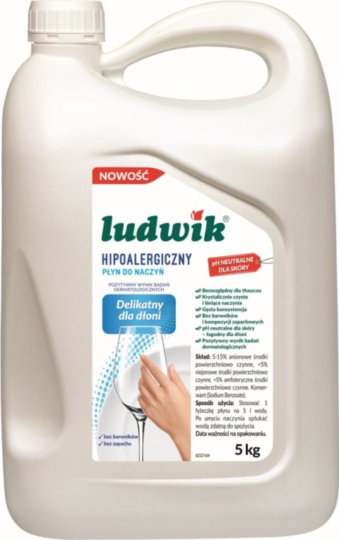 Hipoalergiczny płyn do naczyń LUDWIK, 5kg