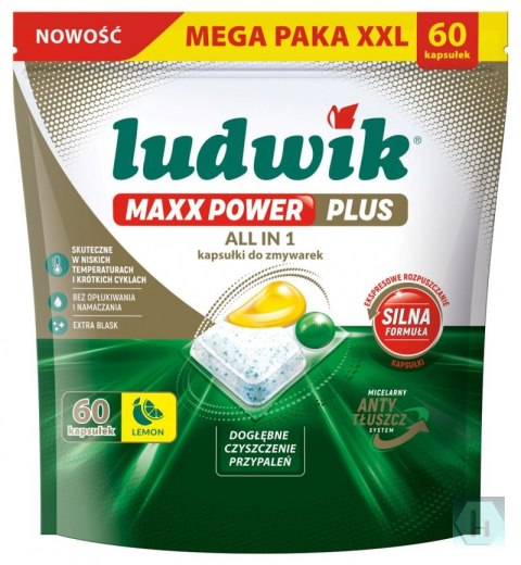 Kapsułki do zmywarek Maxx Power LUDWIK, 60 szt., lemon