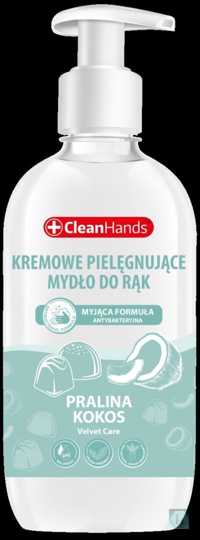 Kremowe mydło do rąk CLEANHANDS, 500ml, pralina i kokos