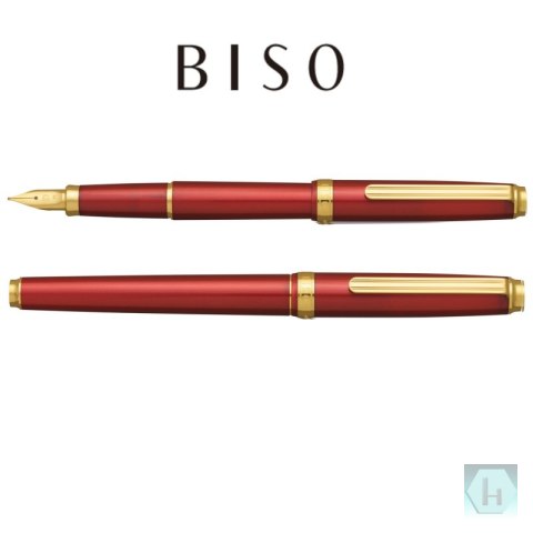 Pióro wieczne Platinum BISO Flame Red F, w pudełku, czerwone