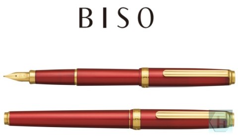 Pióro wieczne Platinum BISO Flame Red F, w pudełku, czerwone