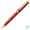 Pióro wieczne Platinum BISO Flame Red F, w pudełku, czerwone