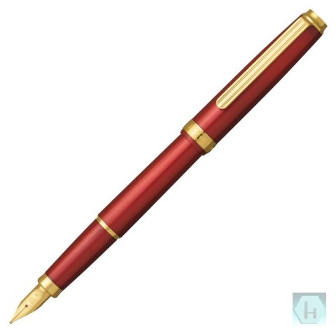 Pióro wieczne Platinum BISO Flame Red F, w pudełku, czerwone