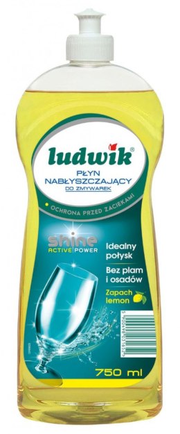Płyn nabłyszczający do zmywarek LUDWIK, 750ml, lemon