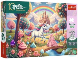 Puzzle 100-el. Inspired By Fantasy Jednorożec w Słodyczolandii 16574, Trefl