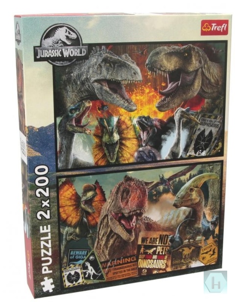 Puzzle - 2x200 - Prehistoryczny świat / Universal Jurrasic World 13316, Trefl