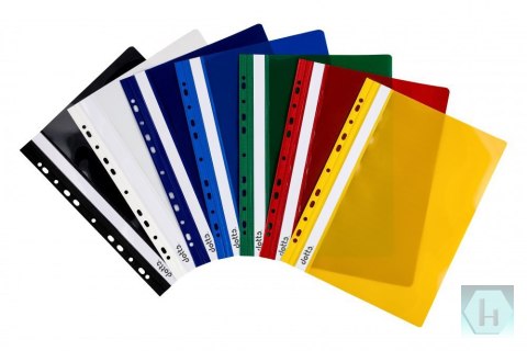 Skoroszyt DOTTS A4 twardy wpinany czerwony (10szt) SH-DOT-01-01