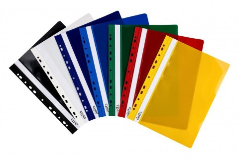 Skoroszyt DOTTS A4 twardy wpinany żółty (10szt) SH-DOT-01-04