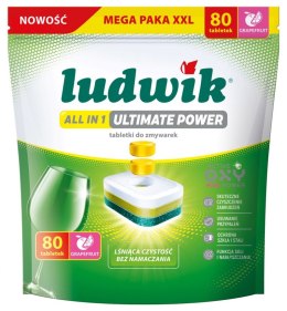 Tabletki do zmywarek All in 1 Ultimate Power LUDWIK, 80 szt., grapefruit