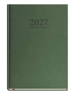 Terminarz Klasyczny B5 2027, ciemno zielony, kalendarz 1 strona 1 tydzień + strona na notatki, Michalczyk i Prokop T-221V-Z2