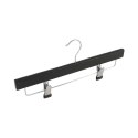 Wieszak na spodnie drewniany DONAU HOME, 35x17x1,2cm, 10 szt., czarny
