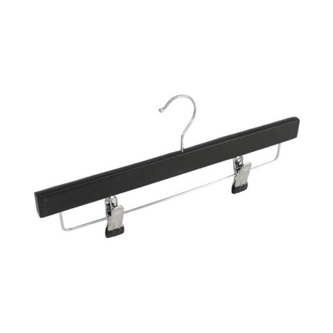 Wieszak na spodnie drewniany DONAU HOME, 35x17x1,2cm, 10 szt., czarny