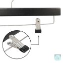 Wieszak na spodnie drewniany DONAU HOME, 35x17x1,2cm, 10 szt., czarny