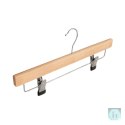 Wieszak na spodnie drewniany DONAU HOME, 35x17x1,2cm, 10 szt., naturalny