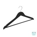 Wieszak na ubrania drewniany DONAU HOME, 44,5x23x1,2cm, 10 szt., czarny