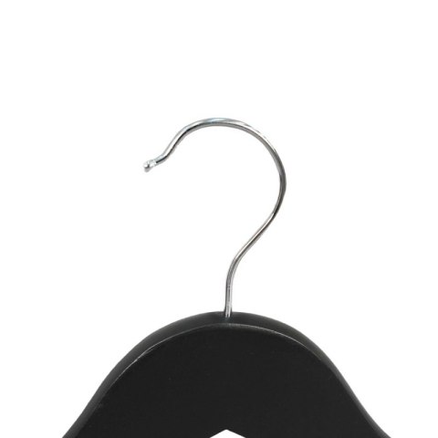 Wieszak na ubrania drewniany DONAU HOME, 44,5x23x1,2cm, 10 szt., czarny