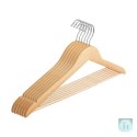 Wieszak na ubrania drewniany DONAU HOME, 44,5x23x1,2cm, 10 szt., naturalny