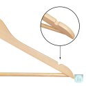 Wieszak na ubrania drewniany DONAU HOME, 44,5x23x1,2cm, 10 szt., naturalny