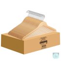 Wieszak na ubrania drewniany DONAU HOME, 44,5x23x1,2cm, 10 szt., naturalny