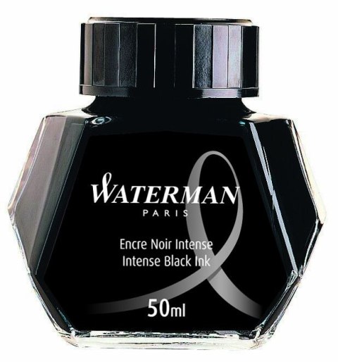 Waterman atrament w butelce 50ml. - czarny - Intense Black PRZECENA