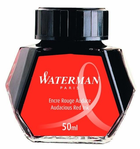 Waterman atrament w butelce 50ml. - czerwony - Audacious Red PRZECENA