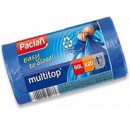 Worki na śmieci Paclan Multitop 60l x 20szt
